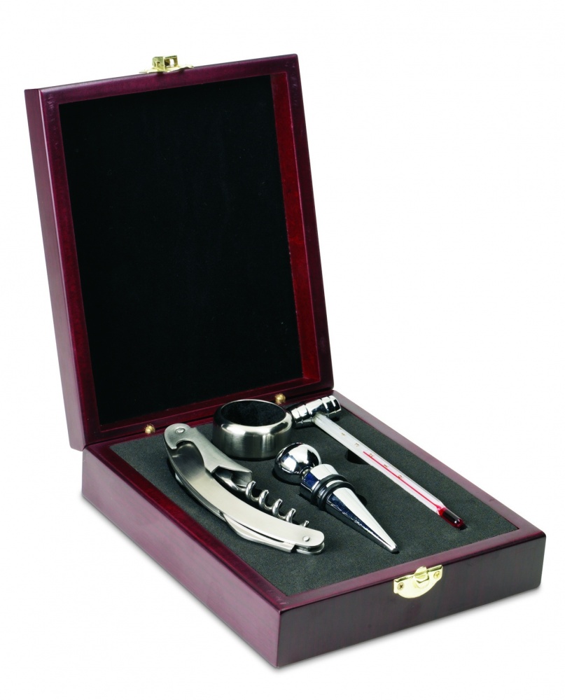 Logotrade promotional product image of: Classic wine set in wooden box