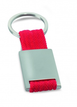 Logo trade promotional merchandise picture of: Metal rectangular key ring Espoo