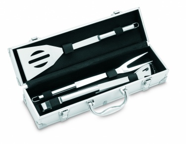 Logotrade corporate gift image of: 3 BBQ tools in aluminium case