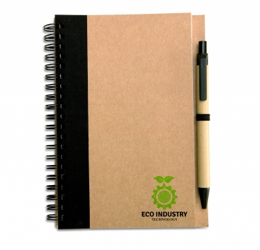 Logo trade promotional item photo of: B6 recycled notebook with pen