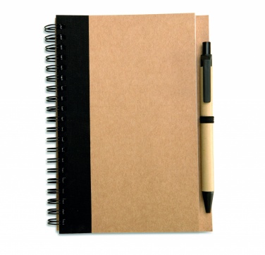 Logo trade promotional merchandise image of: B6 recycled notebook with pen