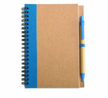 Logo trade promotional products picture of: B6 recycled notebook with pen