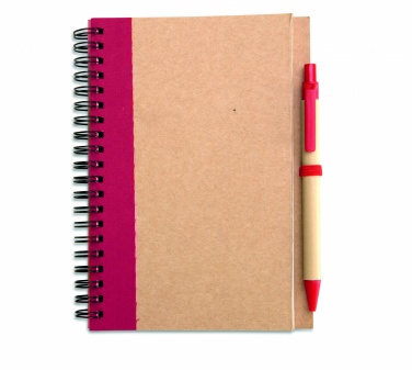 Logotrade promotional item picture of: B6 recycled notebook with pen