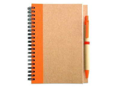 Logotrade advertising product image of: B6 recycled notebook with pen