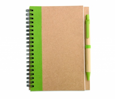 Logotrade corporate gift image of: B6 recycled notebook with pen