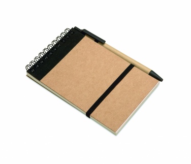 Logotrade promotional merchandise photo of: A6 recycled notepad with pen