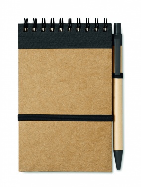 Logotrade promotional item picture of: A6 recycled notepad with pen