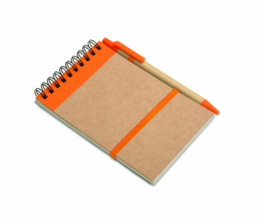 Logotrade promotional merchandise photo of: A6 recycled notepad with pen