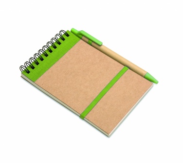 Logotrade advertising products photo of: A6 recycled notepad with pen