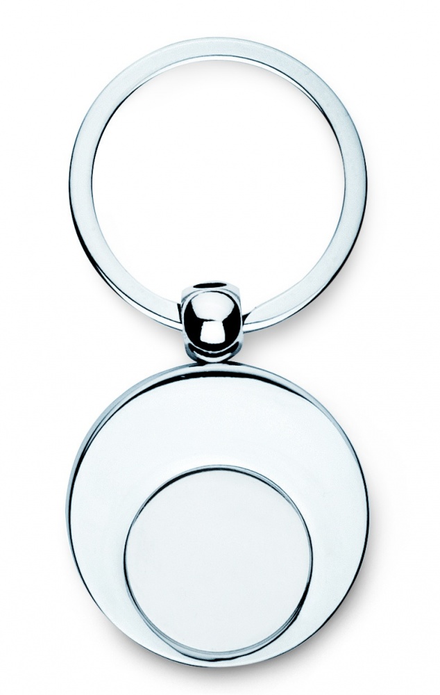 Logo trade promotional giveaways image of: Metal key ring with token Tampere