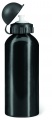 Single-walled 600 ml aluminum bottle, Black