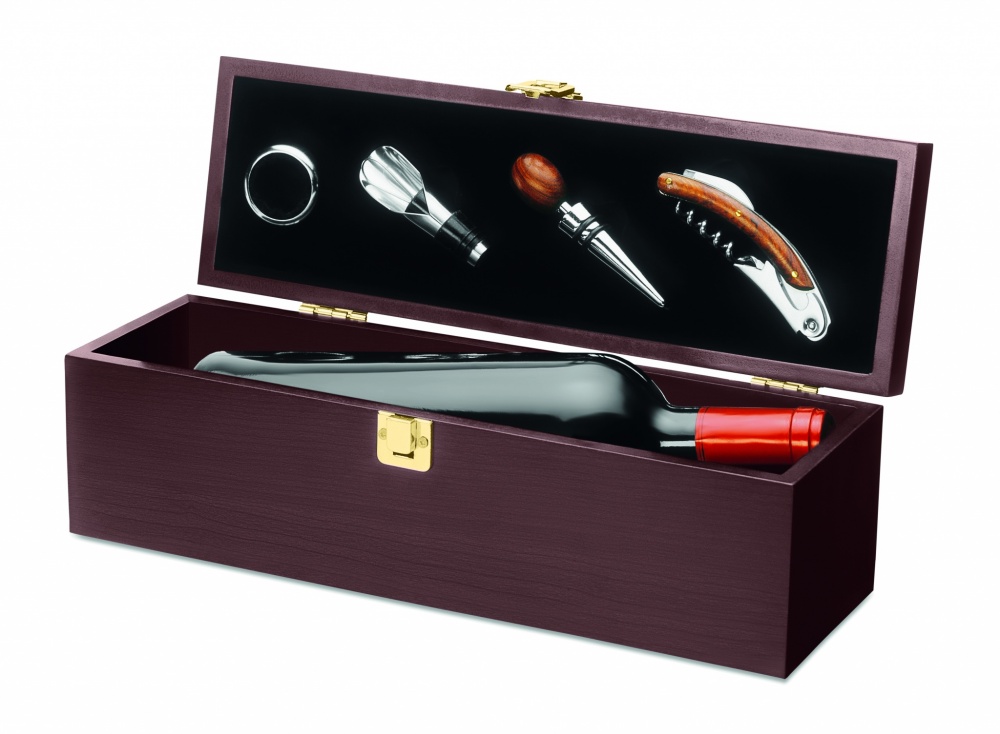 Logo trade advertising product photo of: Wine set in wine box