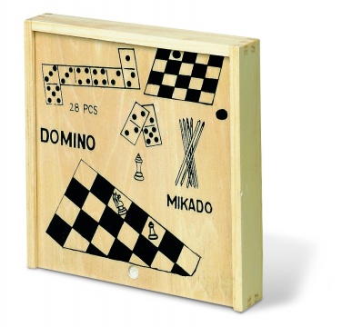 Logotrade promotional giveaways photo of: 4 games in wooden box