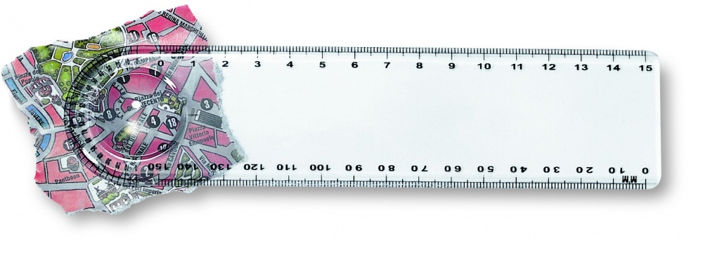 Logotrade promotional giveaway image of: Ruler with magnifier