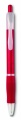 Ball pen with rubber grip, Transparent Red