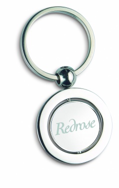 Logo trade promotional giveaways image of: Globe metal key ring  WORLD