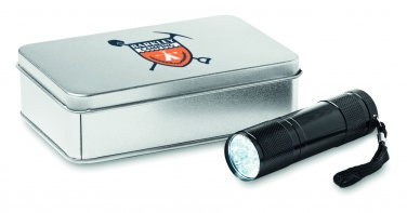 Logotrade promotional giveaway image of: LED torch in tin box