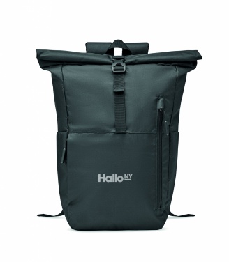 Logo trade corporate gift photo of: 300D RPET rolltop backpack