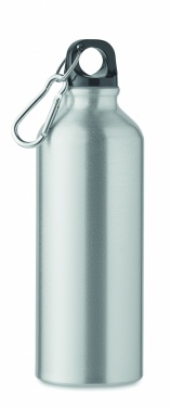 Logo trade promotional products picture of: 500 ml single-walled water bottle made of recycled aluminum with a carabiner