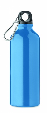 Logo trade promotional gifts picture of: 500 ml single-walled water bottle made of recycled aluminum with a carabiner