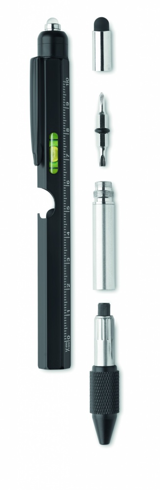 Logotrade advertising product picture of: Spirit level pen with ruler