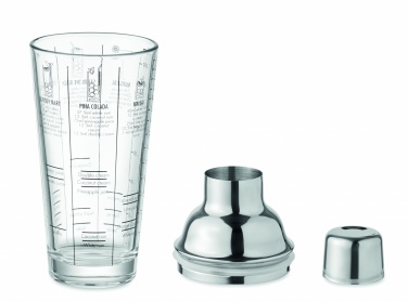 Logo trade promotional products picture of: Glass cocktail shaker 400 ml