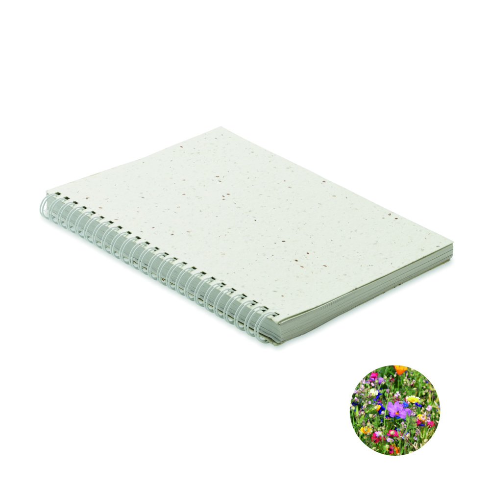 Logotrade promotional product picture of: A5 seed paper cover notebook