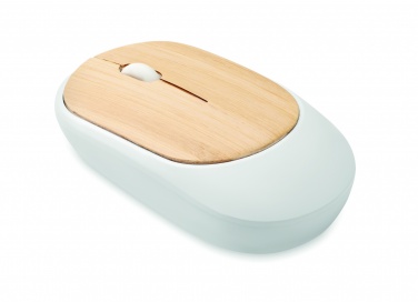 Logo trade promotional items image of: Wireless mouse in bamboo