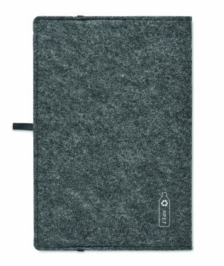 Logo trade promotional giveaway photo of: A5 notebook RPET felt