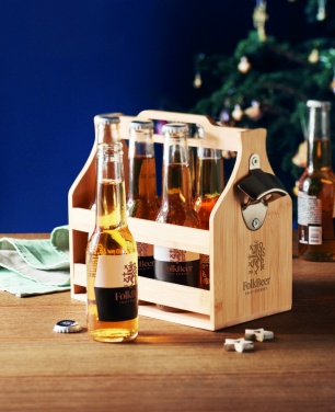 Logo trade corporate gift photo of: 6 beer crate in bamboo