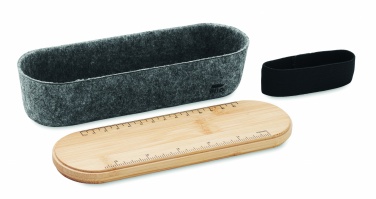 Logotrade promotional merchandise photo of: RPET felt pencil case with lid