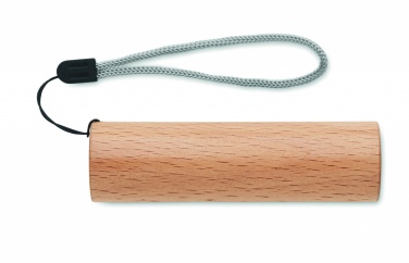 Logo trade promotional merchandise picture of: Beech wood rechargeable torch