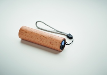 Logotrade promotional merchandise picture of: Beech wood rechargeable torch