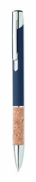 Logo trade promotional gift photo of: Ballpoint pen made of aluminum with a cork grip