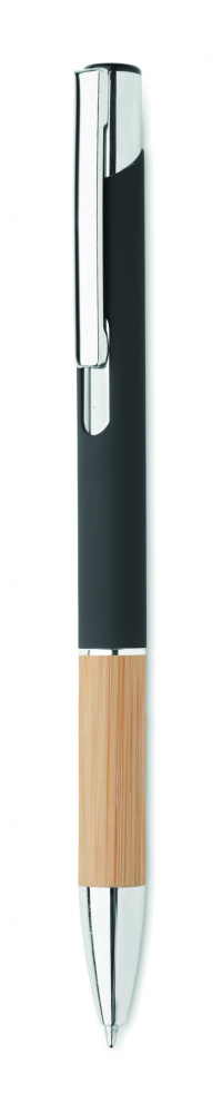 Logotrade promotional merchandise image of: Ballpoint pen made of aluminum with a bamboo grip