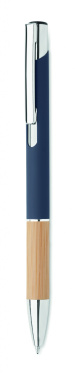 Logotrade promotional giveaway image of: Ballpoint pen made of aluminum with a bamboo grip