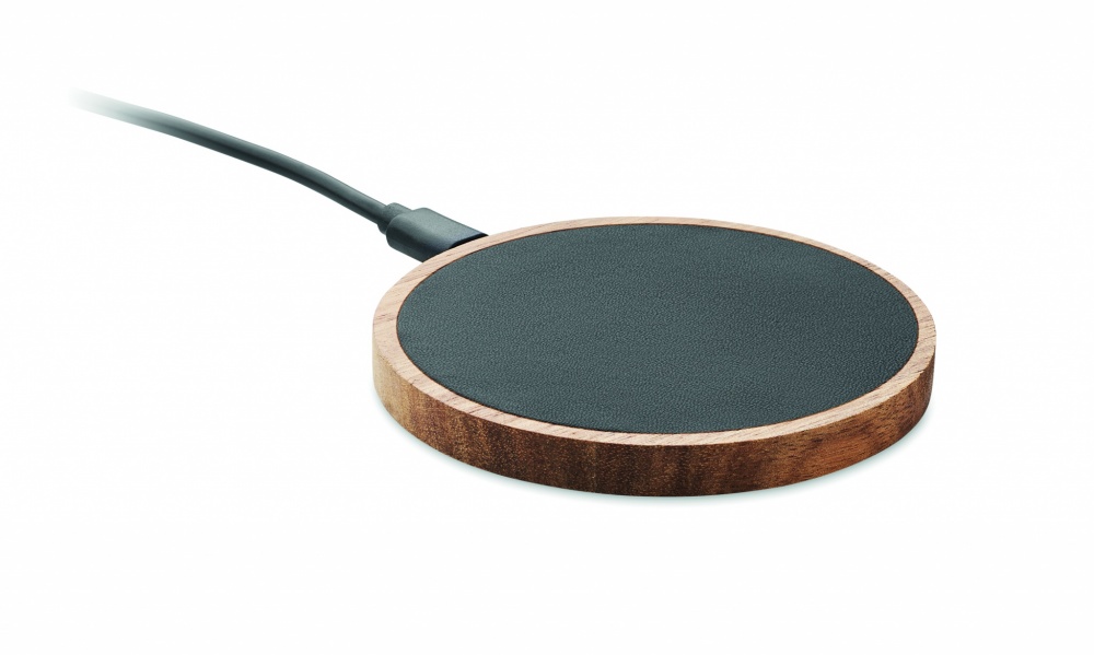 Logotrade advertising product image of: Wireless charger in acacia 15W