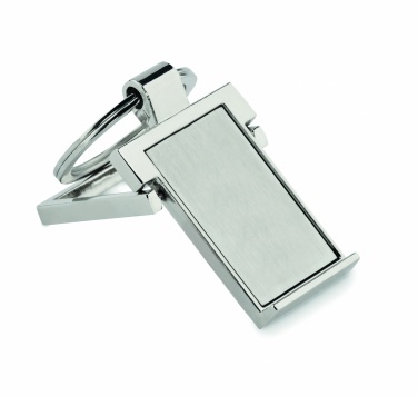 Logo trade promotional products image of: Metal key ring phone stand