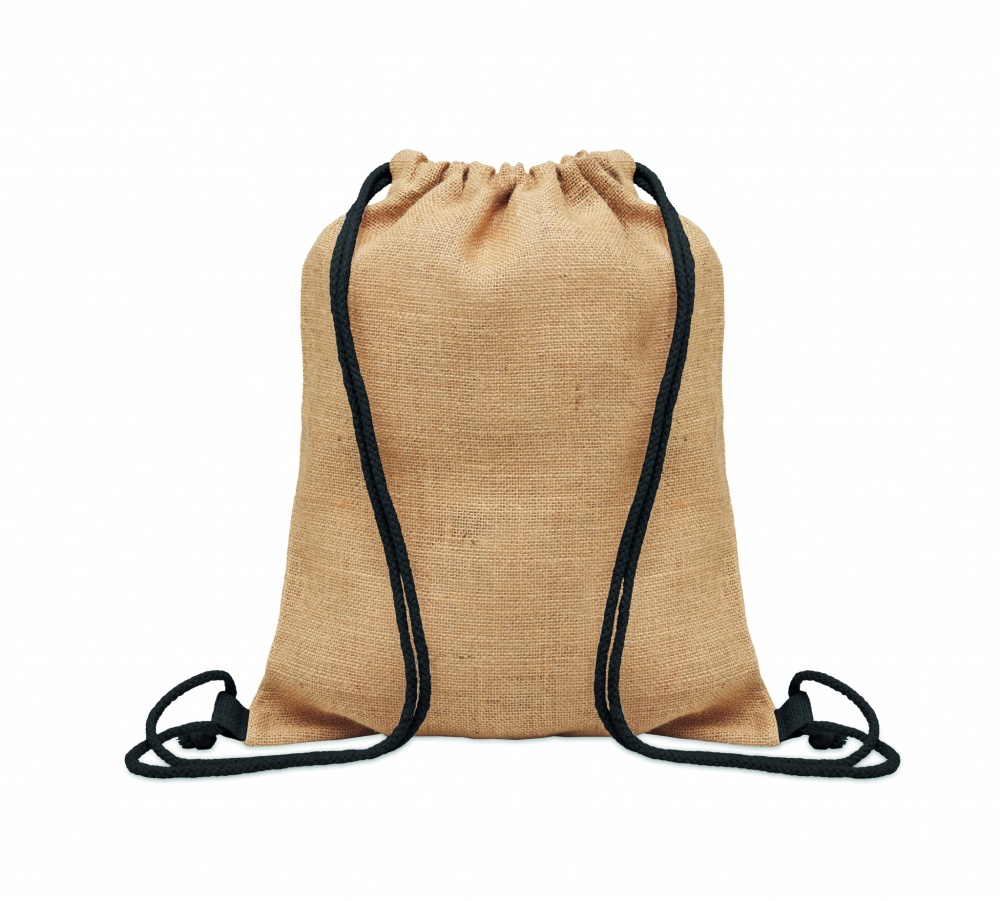 Logo trade corporate gifts picture of: Jute drawstring bag