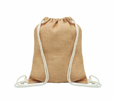 Logo trade promotional items image of: Jute drawstring bag