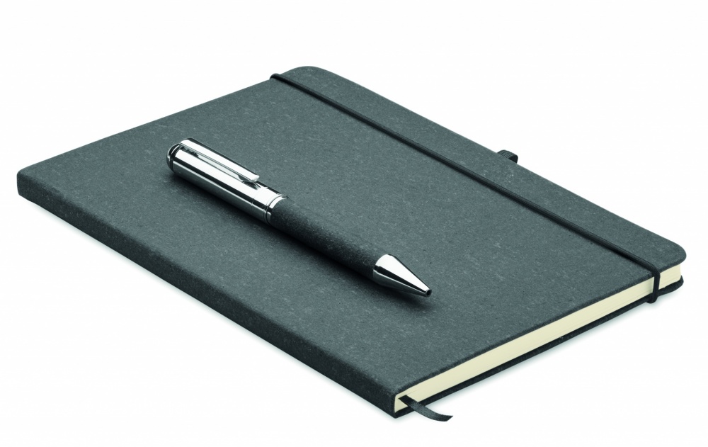 Logo trade corporate gifts picture of: Recycled leather notebook set