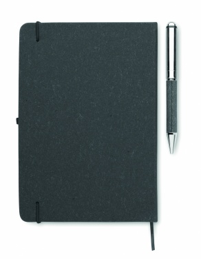 Logotrade promotional product picture of: Recycled leather notebook set