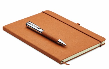 Logotrade promotional merchandise photo of: Recycled leather notebook set