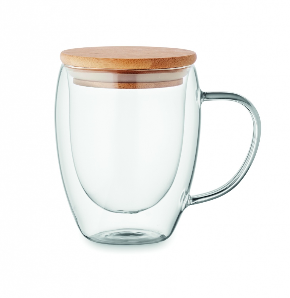 Logo trade promotional items image of: Double wall borosilicate mug