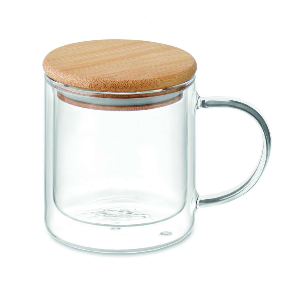 Logo trade promotional items image of: Double wall borosilicate mug