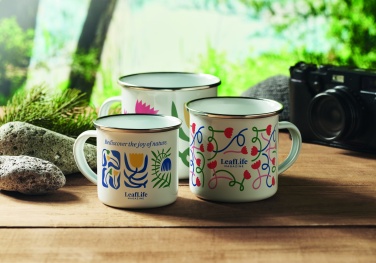 Logo trade promotional giveaways image of: Enamel sublimation mug 200ml