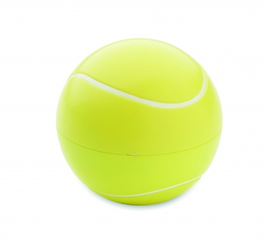 Logo trade promotional giveaways image of: Lip balm in tennis ball shape