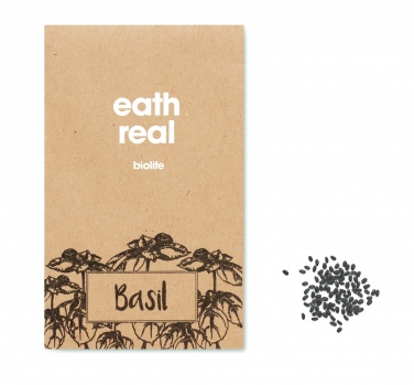 Logo trade advertising products image of: Basil seeds in craft envelope