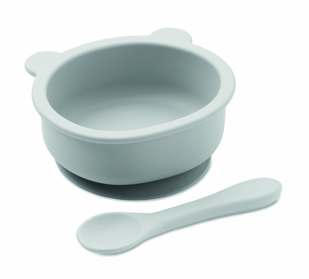 Logotrade promotional merchandise image of: Silicone spoon, bowl baby set