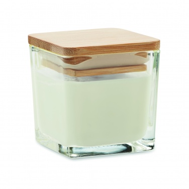 Logo trade promotional merchandise picture of: Squared fragranced candle 50gr